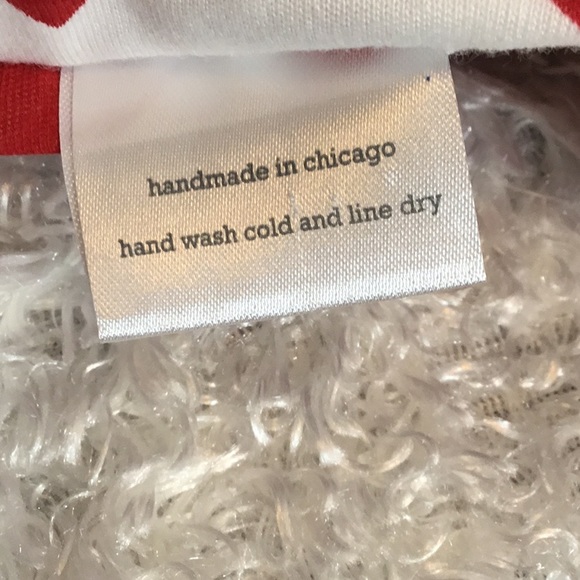 Fun Summer Red and White Knit infinity Scarf - Picture 4 of 4